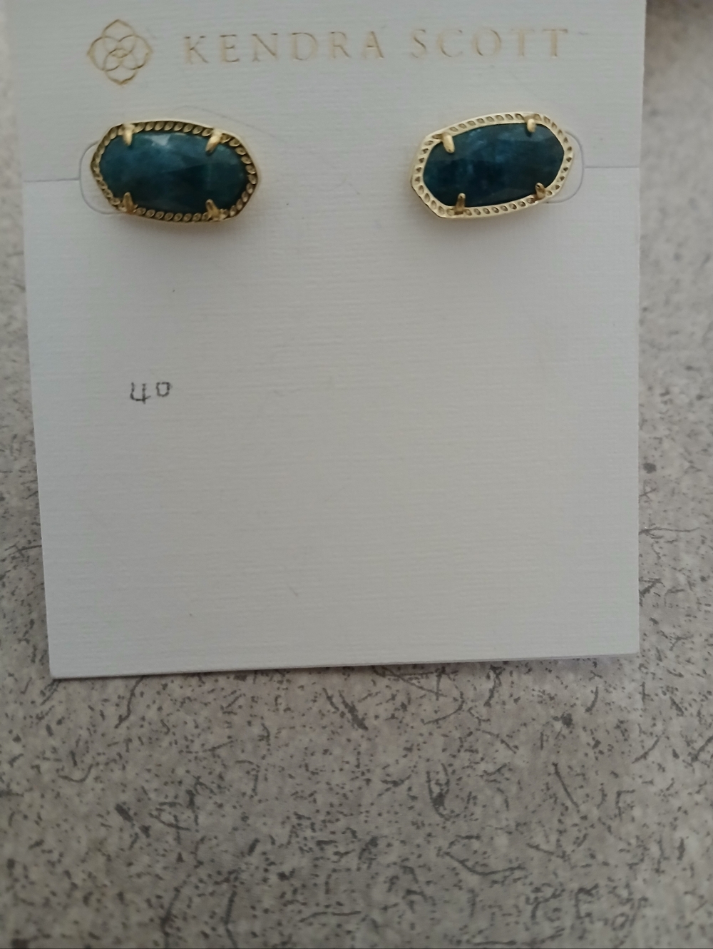 Kendra Scott Blue Stone Gold-Plated Stud Earrings